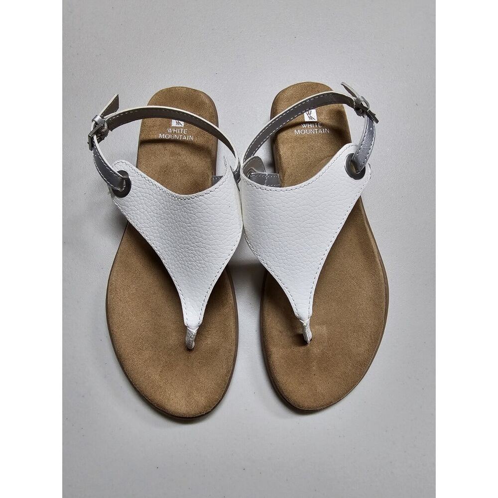 White Mountain Women's London Thong Sandals White Size 9.5